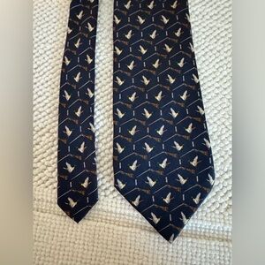 Pura Seta 100% Silk Tie Mallard Duck Hunting Novelty Necktie Made in Italy